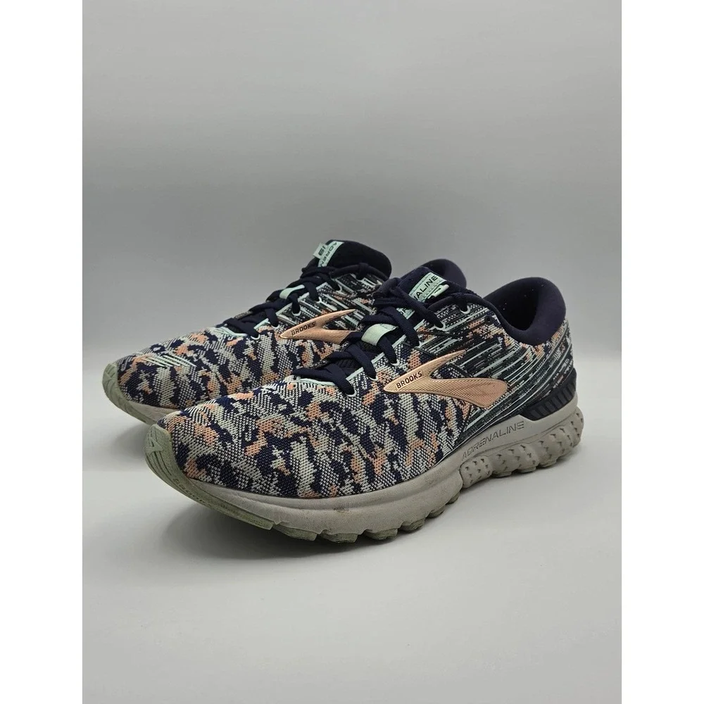 Brooks Adrenaline GTS 19 Mens Running Shoes Size 13 Blue Orange 1202841B484